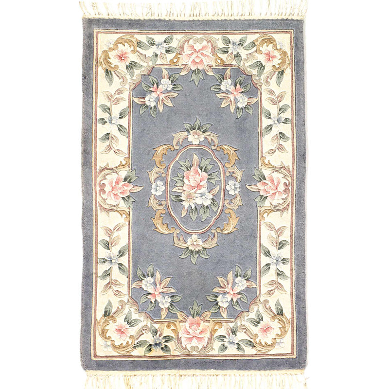 Fine Hand Knotted Chinese Abusson rug 2'X 3'