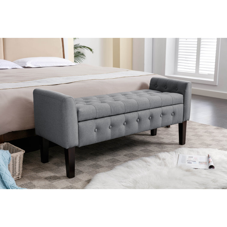 Anvee Polyester Blend Upholstered Storage Bench