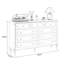 Armoire d'appoint en bois manufacturé blanc massif