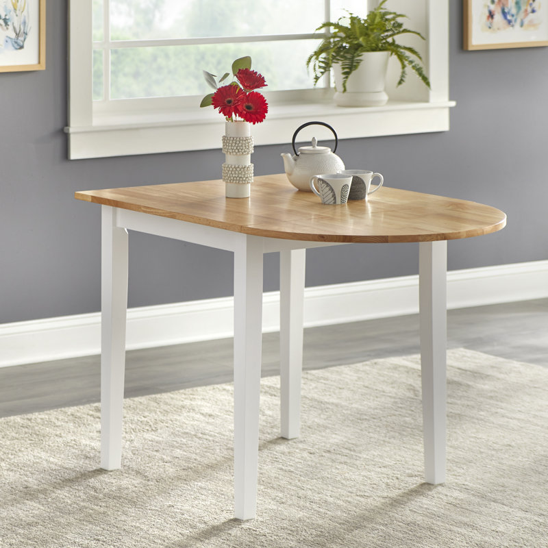 Castellon Extendable Solid Wood Dining Table, Brown/White