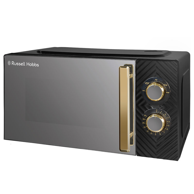 Russell Hobbs RHMM723B Compact Solo Manual Groove Microwave, Black