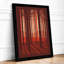 Forest in Red Light Japandi - Framed Print-1117822500-1117822507