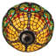 Luminaire suspendu en verre coloré 2 niveaux Esden Tiffany