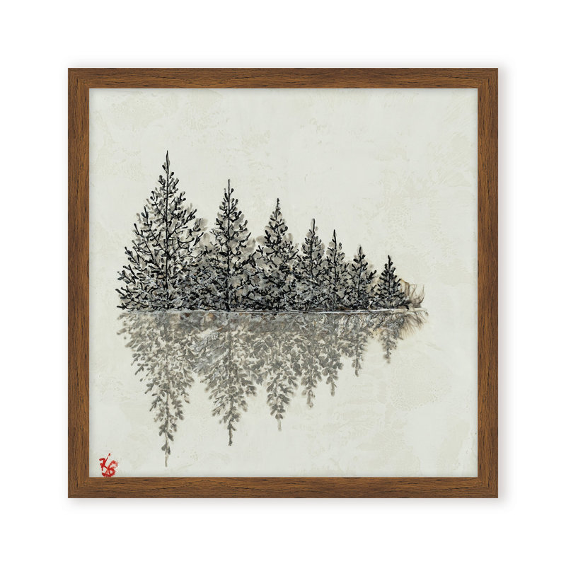Nature Inspired "Frosted Trees" Canvas Wall Art By , 20" H x 20" W x 1.125" D, Framed Print, Brown