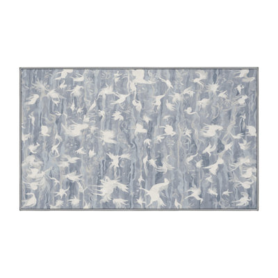 Tapis gris lavable à la machine