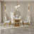 Mulhouse Faux Marble Top Metal Base Dining Table