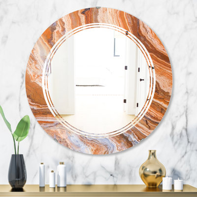 Miroir mural sans cadre 2 rustiques en marbre triple c geode