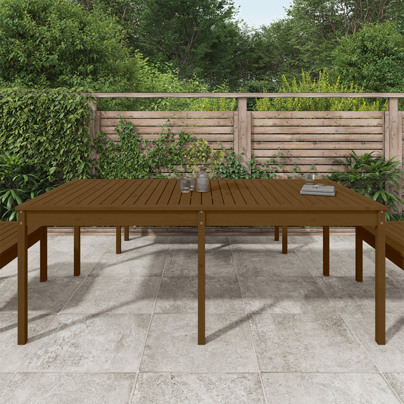 Josephville Rectangular Pine Outdoor Dining Table , cm W cm D, Honey Brown, 29.92" H x 39.37" W x 80.12" D
