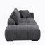 Canapé modulaire en chenille gris choisi avec 2 chaises, repose-pieds et coussins décoratifs pour un confort moderne