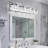 Delvon 5-Light Bathroom Dimmable Vanity Light Clear Glass & Crystal-93365602