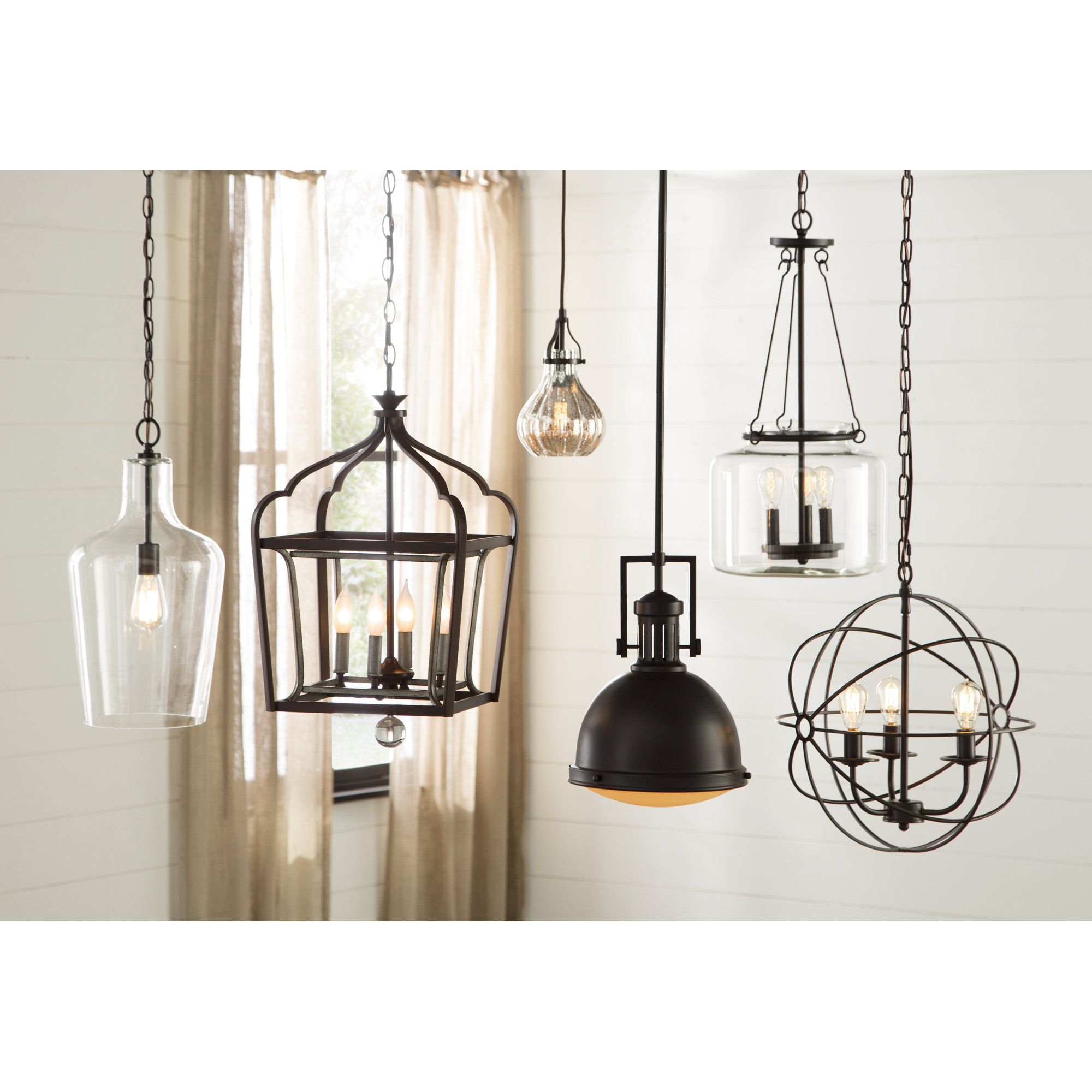 Dori Single Light Glass Dimmable Pendant, English Bronze, Clear