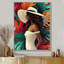  «Tropical African American Woman In Paradise II», décoration murale femme Pop Art-136038107-106106213