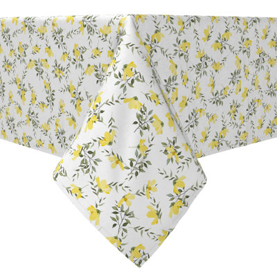 Wendelyn Square Floral Cotton Twill Tablecloth