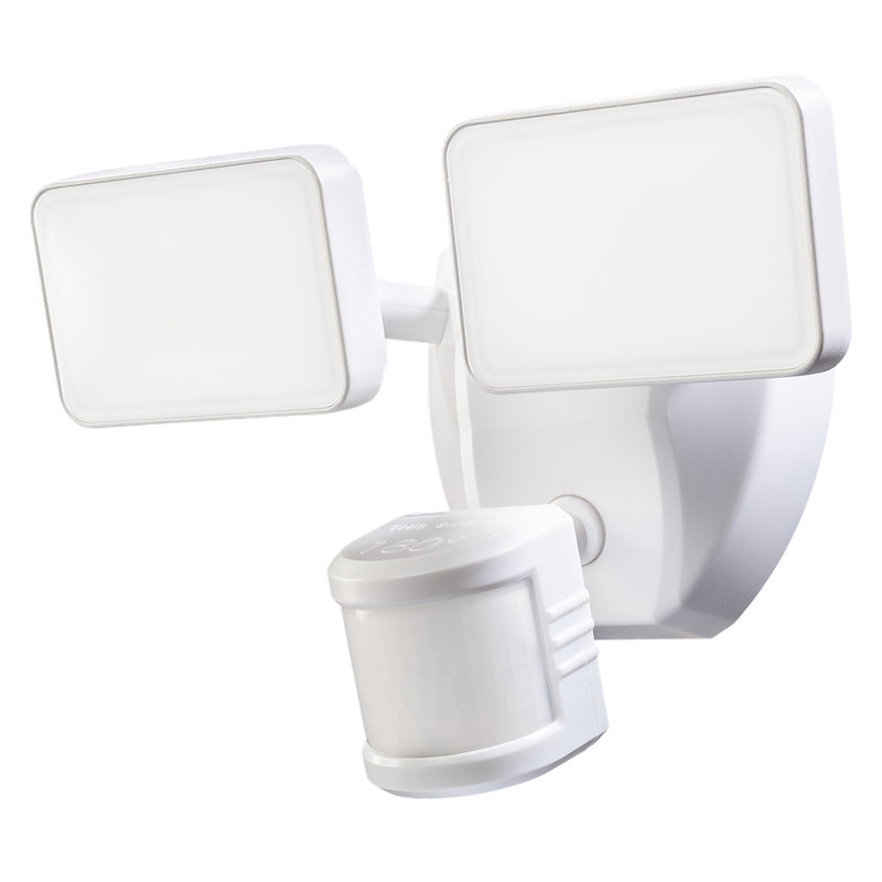 HZConnect Smart 2 - Head LED Hardwired Dusk to Dawn Outdoor Security Outdoor Security Flood Light with Motion Sensor and Timer