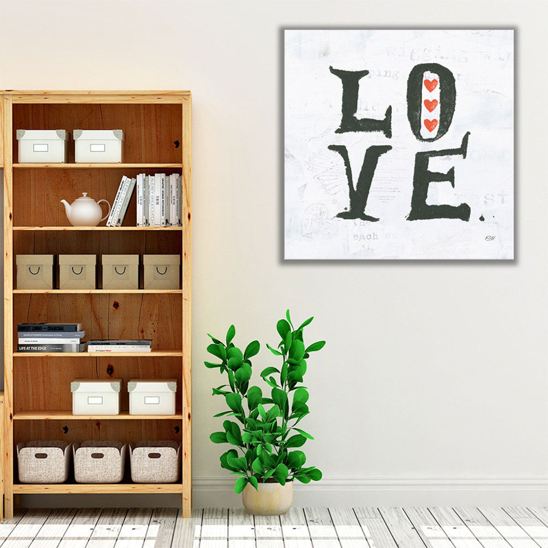 «Love», reproduction d'art sur toile, H 12 po x l 12 po