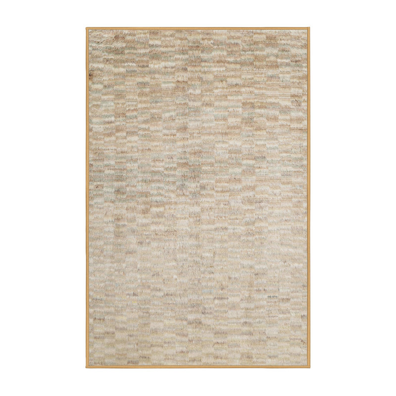 Tapis gris/beige/noir contemporain, Rectangle 8 pi x 10 pi