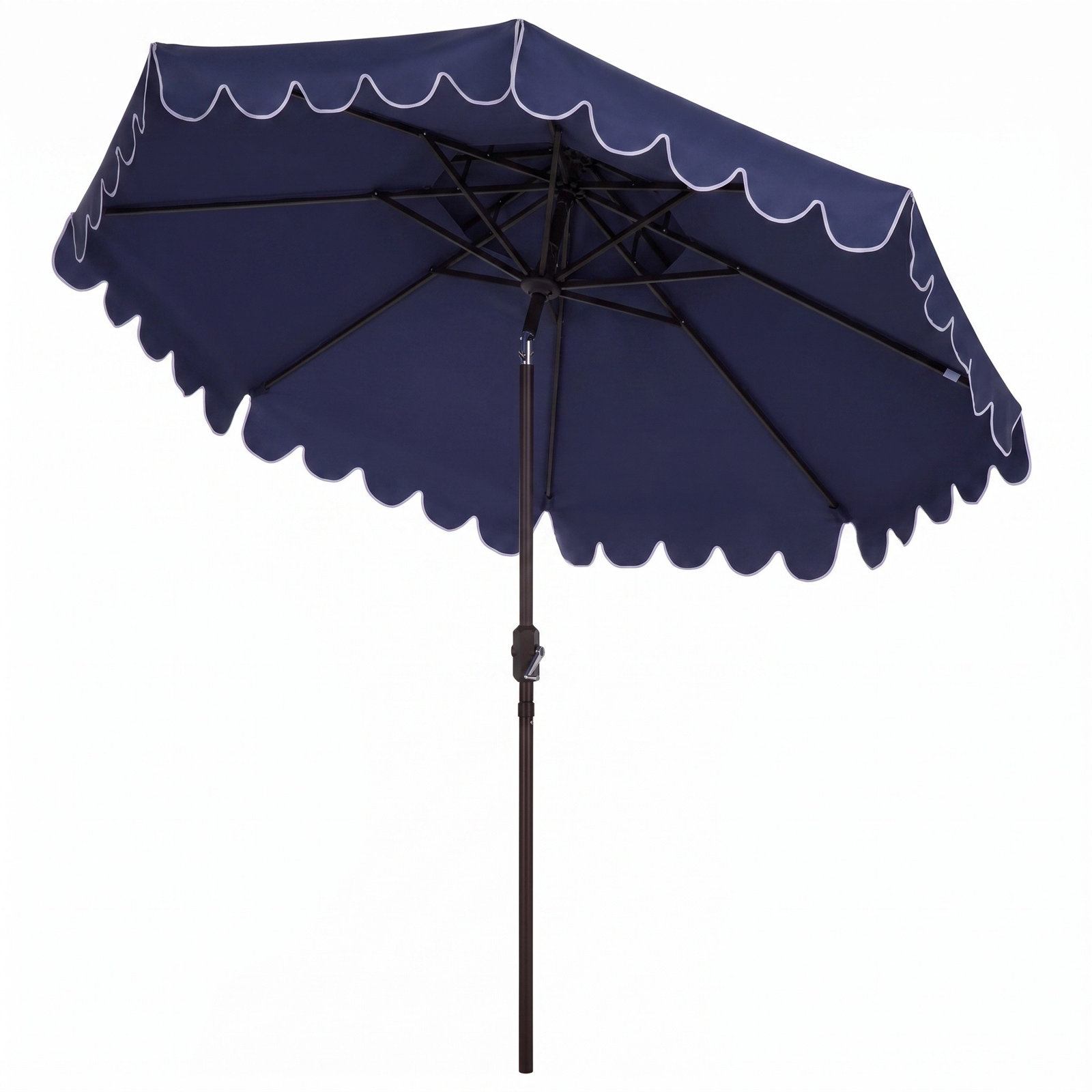Teo 9' Umbrella, Navy/White