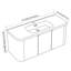 Meuble-lavabo mural simple 48 po avec lavabo
