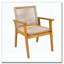 Chaise de salle à manger en bois d'acacia tissée à la corde