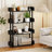 2 PCS 4-Tier Bookshelf with Anti-Tipping Kit Industrial Storage Unit for Living Room Rustic Brown-772047771-772047748-772047751