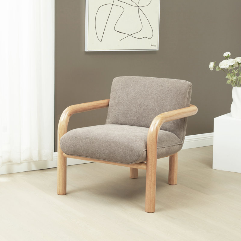 Fauteuil d'appoint Reyer Boucle, Brun