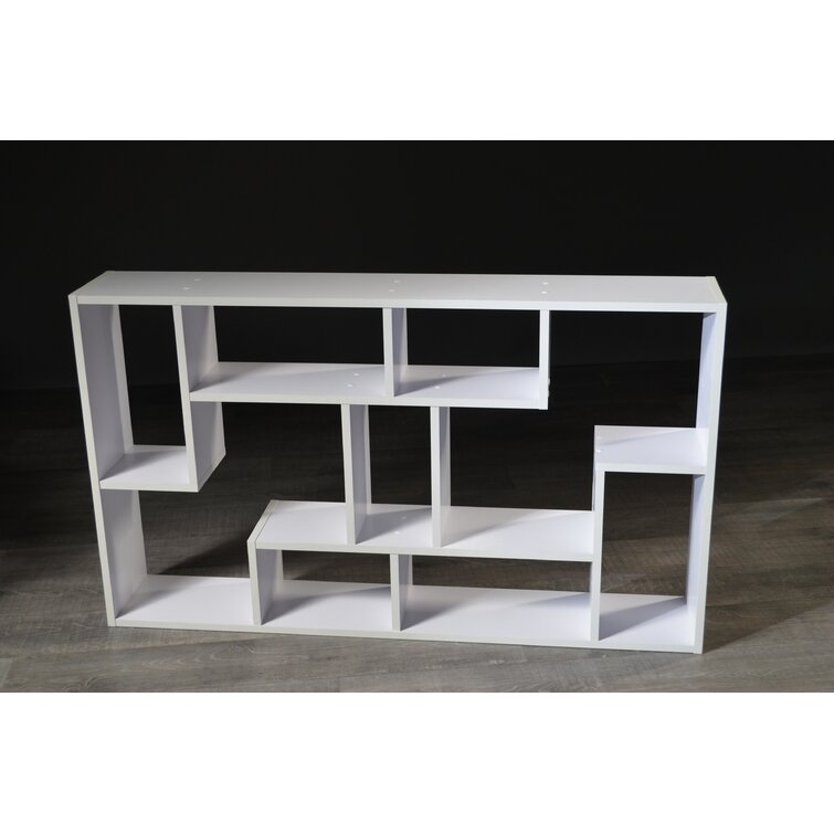 Latitude Run® 2 Tier Floating Corner Shelf-Black