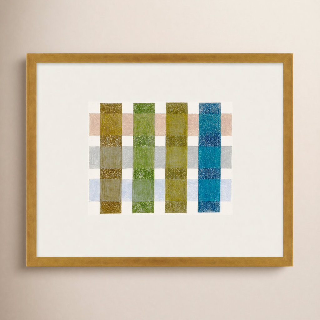 Lancel "Gridlock V" Print by Beth James, Gold Framed, 24'' H X 30'' W X 1.25'' D