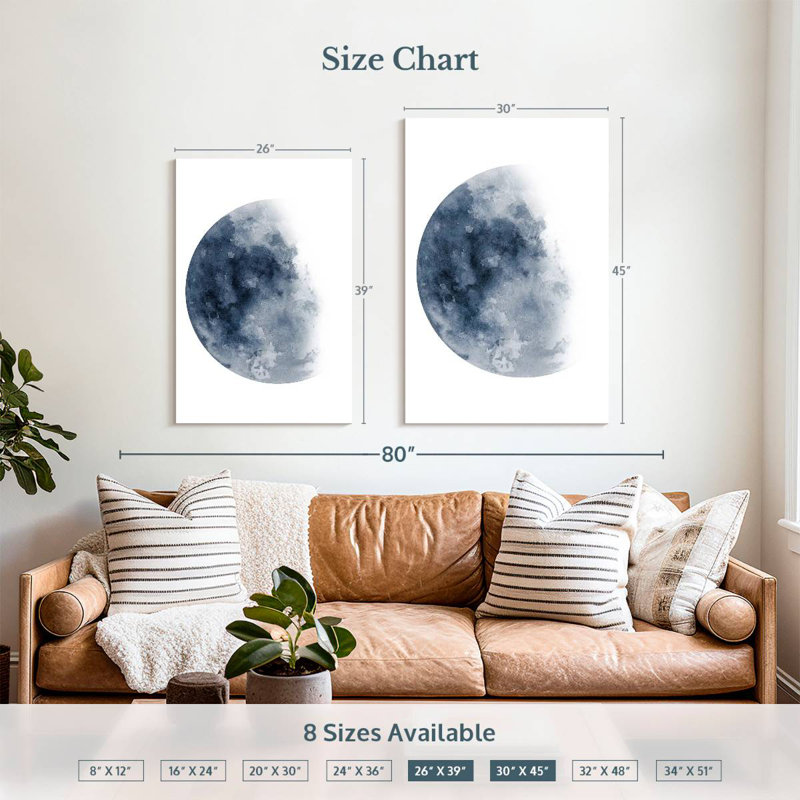 Oberle Blue Moon Waning No. 1, 39" H x 26" W