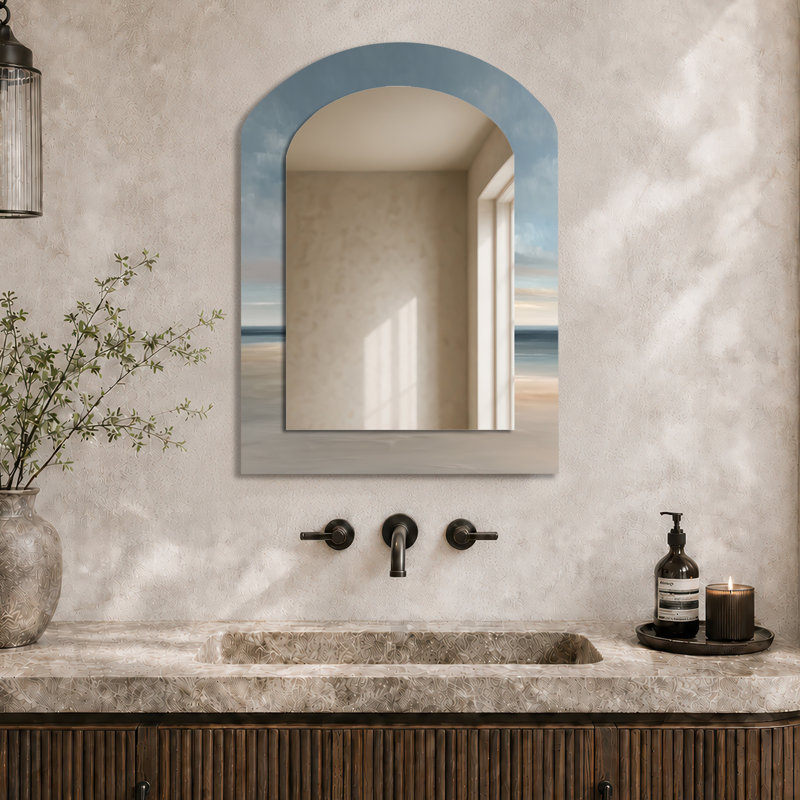 Miroir mural Nautical Large Arch - Golden Sunset, 34" x 25"