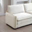 Canapé modulaire Mid-Century 3 places avec 2 accoudoirs et 3 coussins décoratifs, tissu en velours côtelé beige-1855392759