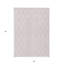 Tapis extérieur lavable à motif géométrique rose et ivoire 3 pi x 5 pi