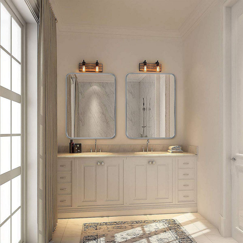Miroir de salle de bain 22x30, 22,06 po x 30,06 po, Argent argent