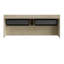 Armoire murale avec deux tiroirs et tablette ouverte, AUCUN comptoir et lavabo, AUCUN robinet et drain, finition texturée en travertin-1453504131