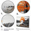 «Orange Lake Shades of Grey», reproduction sur toile-338260871-338260864