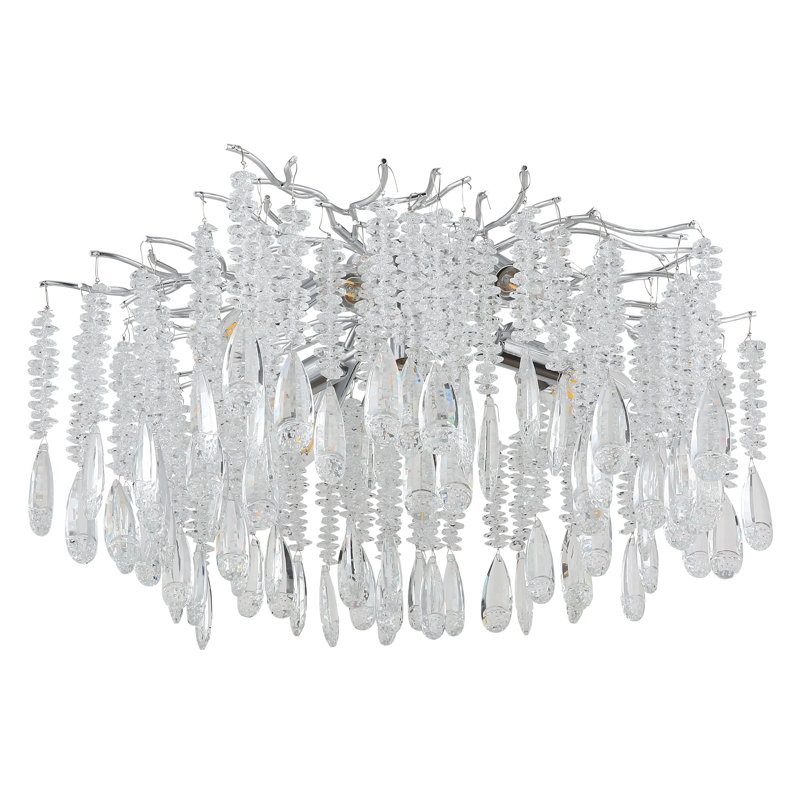 Glass Flush Mount, 8 Lights