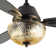 42"W Cecily LED Indoor Amber Swirl Hand-Cut Glass Ceiling Fan With Remote Control