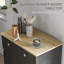 Buffet avec comptoir en bois massif, armoire de rangement de cuisine moderne, armoire à café avec 2 tiroirs, portes et tablette réglable-321707112