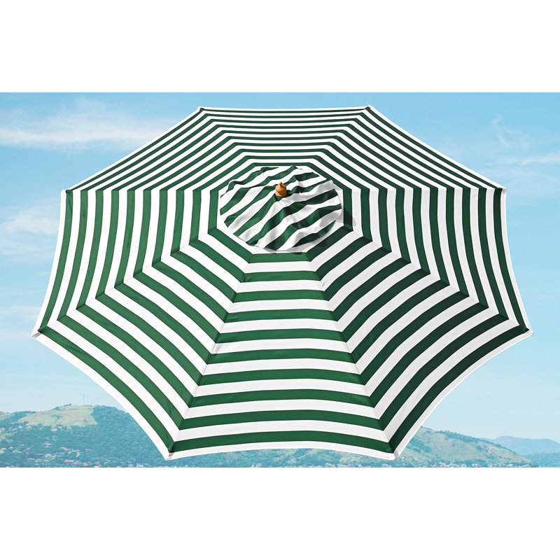 Parasol de remplacement pour terrasse 13 pi, Vert/blanc