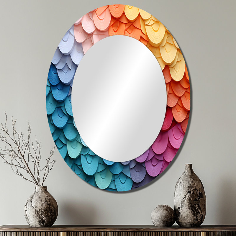 Opt Opt Harmonious Spectrum II - Miroir mural multicolore, 40 po x 30 po