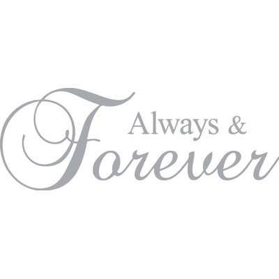 Décalcomanie murale Forever & Always - Autocollant en vinyle romantique pour chambre à coucher, salon ou décoration de mariage