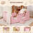 Upholstered Kid Bed With Removeable Side Safety Rail, Skin-Friendly Velvet High-Resilience Foam For Kids-1288667015