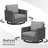 Nazime Swivel and Glider Patio Chair with Cushions-1087638497-1087956958