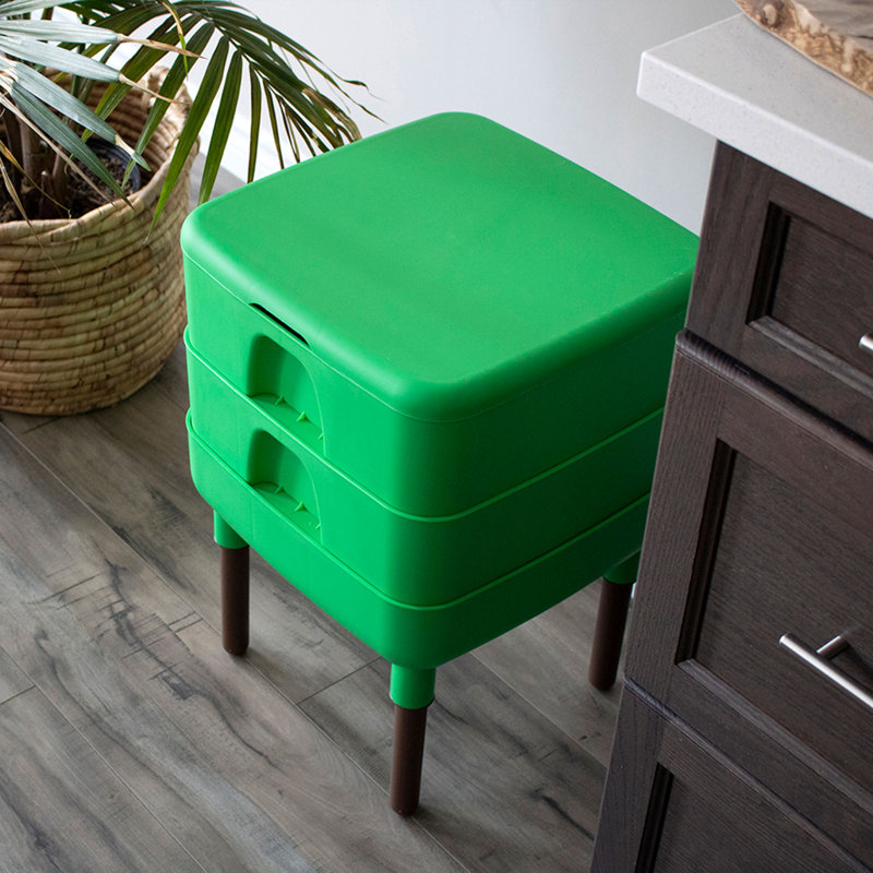Bac à compost à vers extérieur FCMP, Vert
