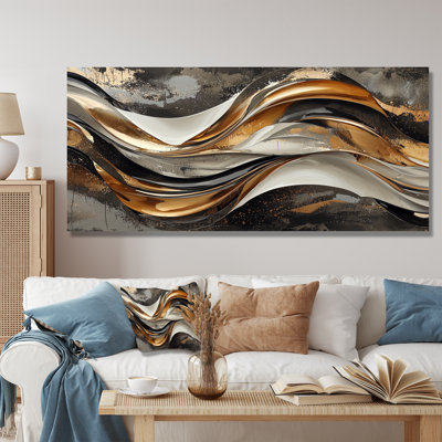 Wightman Golden Fractal Temporal Flux II - Transitional Shapes Canvas Wall Art