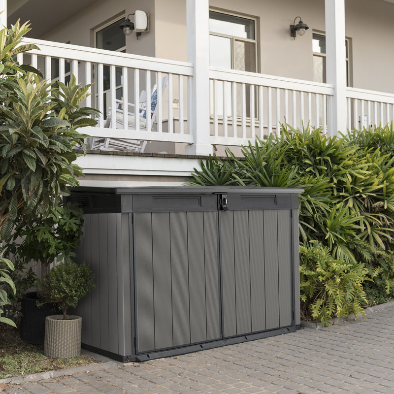 Remise de rangement extérieure horizontale en résine durable solide de 6,2 x 4,3 pi Keter Premier