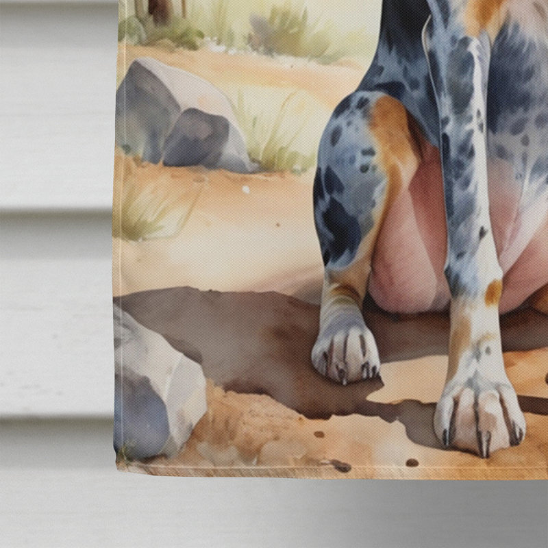 Drapeau Cowboy Welcome House, Bluetick Coonhound