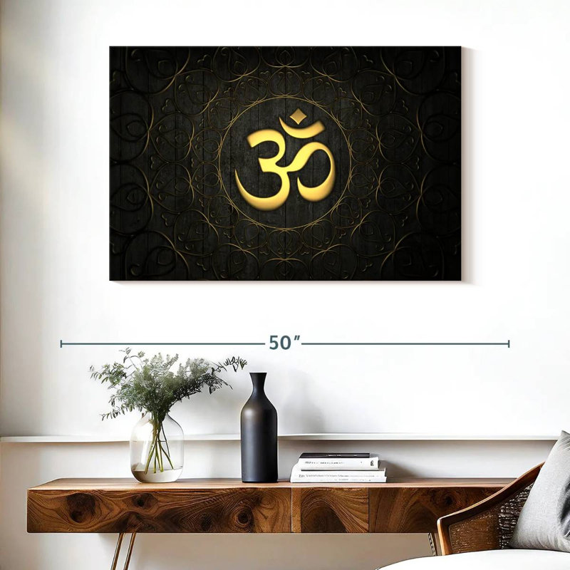  «Golden Om Symbole, H 26 po x l 39 po