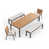 Charcoal Aluminum/Natural Teak