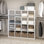 Organisateur de placard et rangement Harnek, organisateur de placard à 16 cubes, rangement de placard à tablettes ouvertes, cadre très épais pour garde-robe, chambre à coucher, salon, blanc