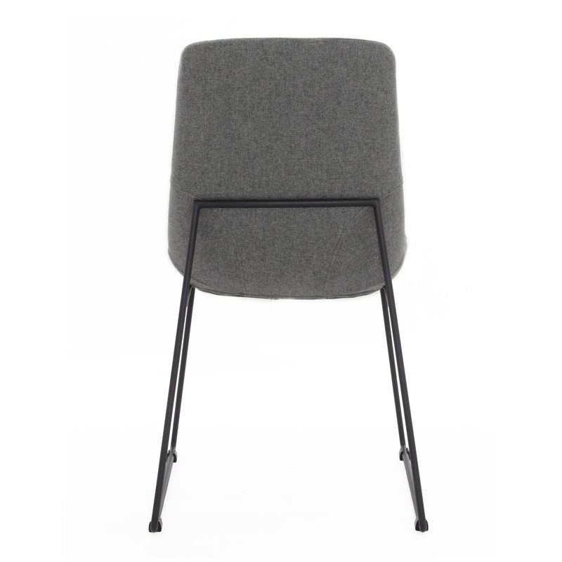 Chaise de salle à manger rembourrée Stess, Gris chaleureux